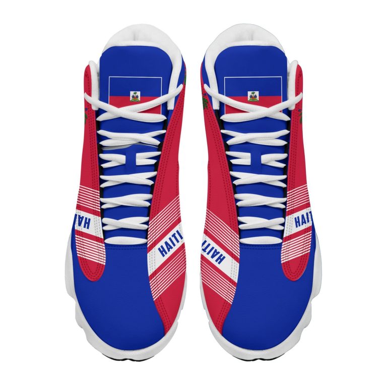 Personalized-Coat-Of-Arms-Of-Haiti-Red-Blue-Custom-Air-Jordan-13-Shoes-1