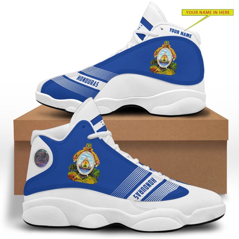 Personalized-Coat-Of-Arms-Of-Honduras-Custom-Air-Jordan-13-Shoes-1