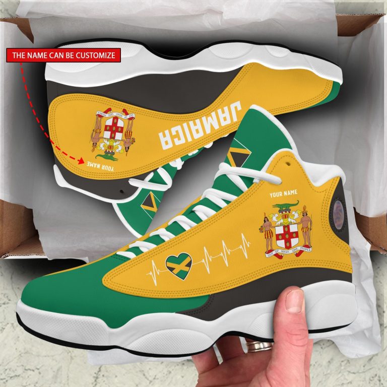 Personalized-Coat-Of-Arms-Of-Jamaica-Custom-Air-Jordan-13-Shoes-1