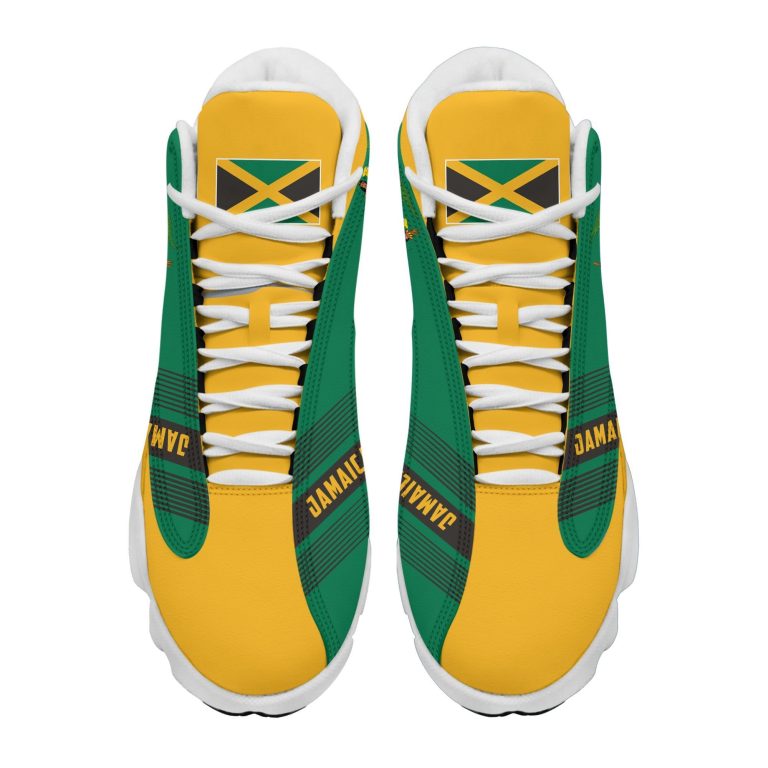 Personalized-Coat-Of-Arms-Of-Jamaica-Green-Yellow-Custom-Air-Jordan-13-Shoes-1