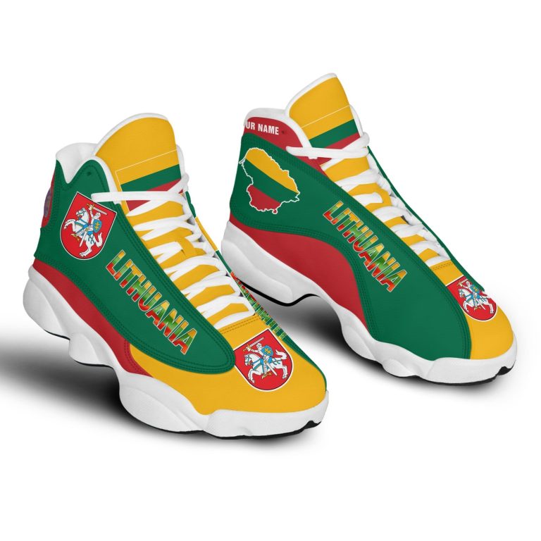 Personalized-Coat-Of-Arms-Of-Lithuania-Map-Custom-Air-Jordan-13-Shoes-3