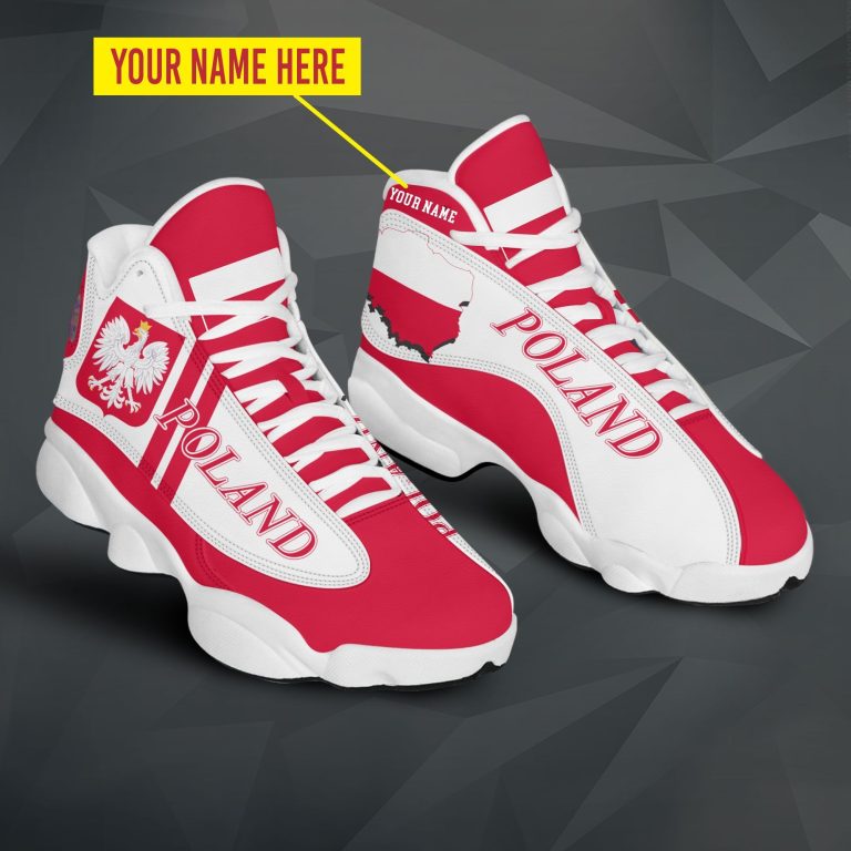 Personalized-Coat-Of-Arms-Of-Poland-Custom-Air-Jordan-13-Shoes-1
