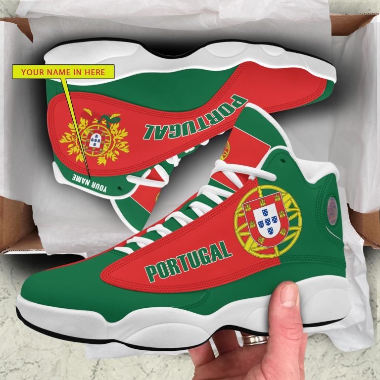 Personalized-Coat-Of-Arms-Of-Portugal-Custom-Air-Jordan-13-Shoes-1