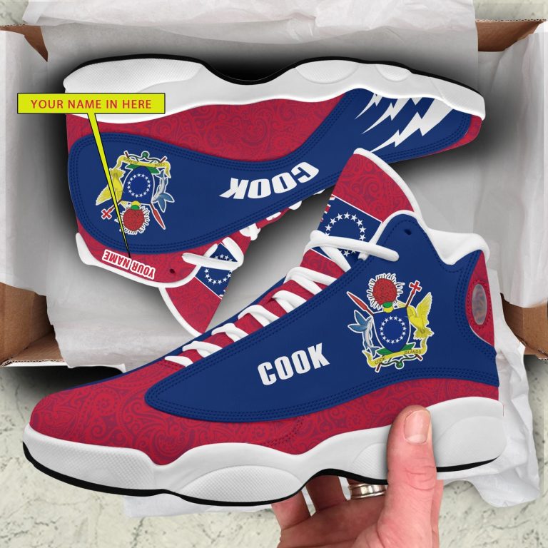Personalized-Coat-Of-Arms-Of-The-Cook-Islands-Custom-Air-Jordan-13-Shoes-2