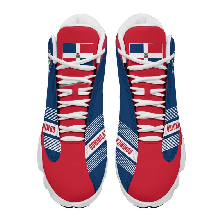 Personalized-Coat-Of-Arms-Of-The-Dominican-Republic-Red-Blue-Custom-Air-Jordan-13-Shoes-1