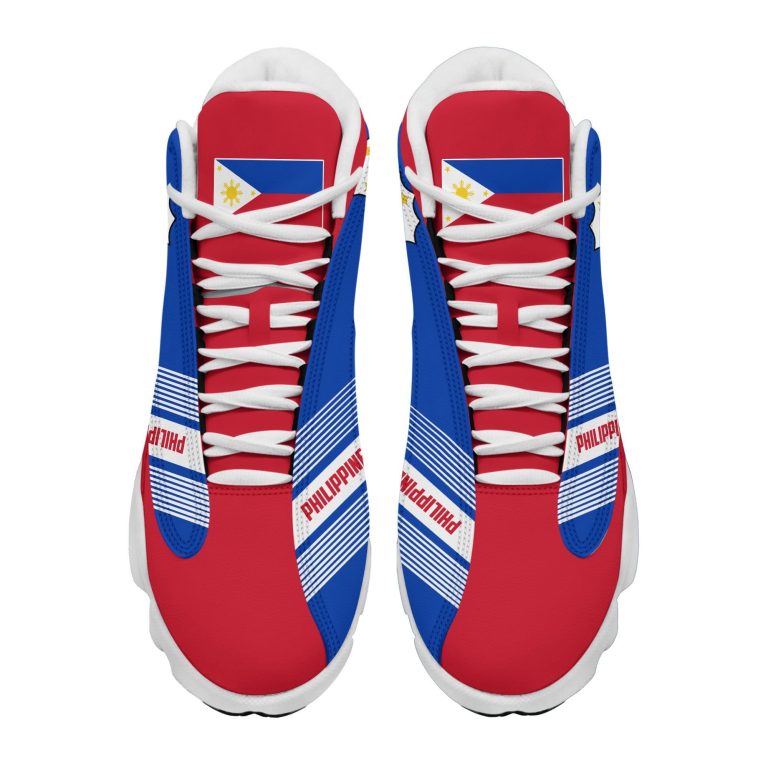 Personalized-Coat-Of-Arms-Of-The-Philippines-Blue-Red-Custom-Air-Jordan-13-Shoes-2