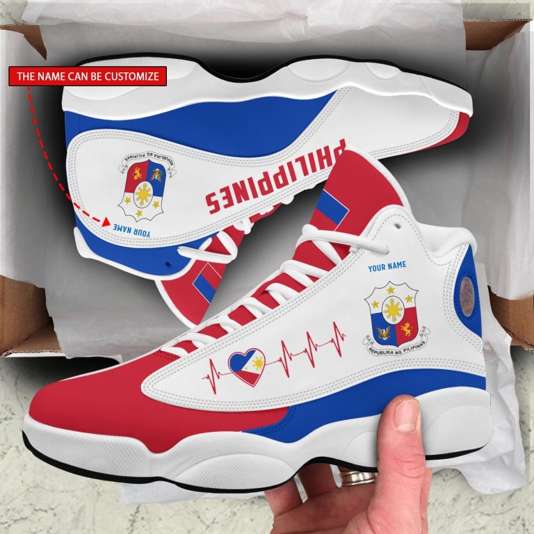 Personalized-Coat-Of-Arms-Of-The-Philippines-Flag-Custom-Air-Jordan-13-Shoes-1