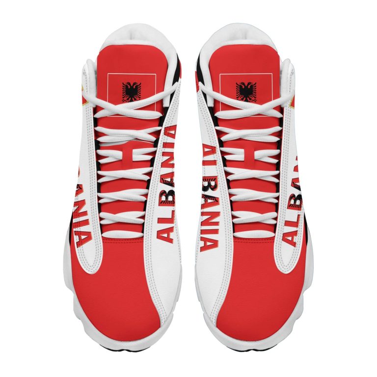 Personalized-Coat-Of-Arms-Of-The-Republic-Of-Albania-Red-White-Black-Custom-Air-Jordan-13-Shoes-2
