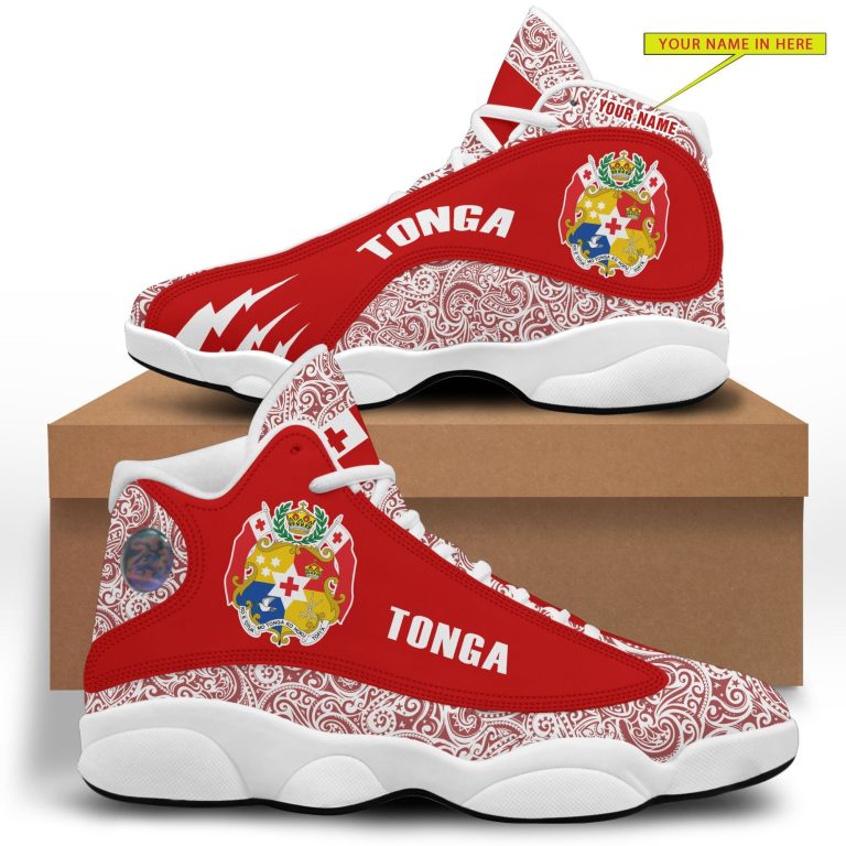 Personalized-Coat-Of-Arms-Of-Tonga-Custom-Air-Jordan-13-Shoes-1
