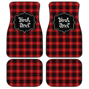 Personalized Cunningham Tartan Car Floor Mats Custom Name Car Accessories