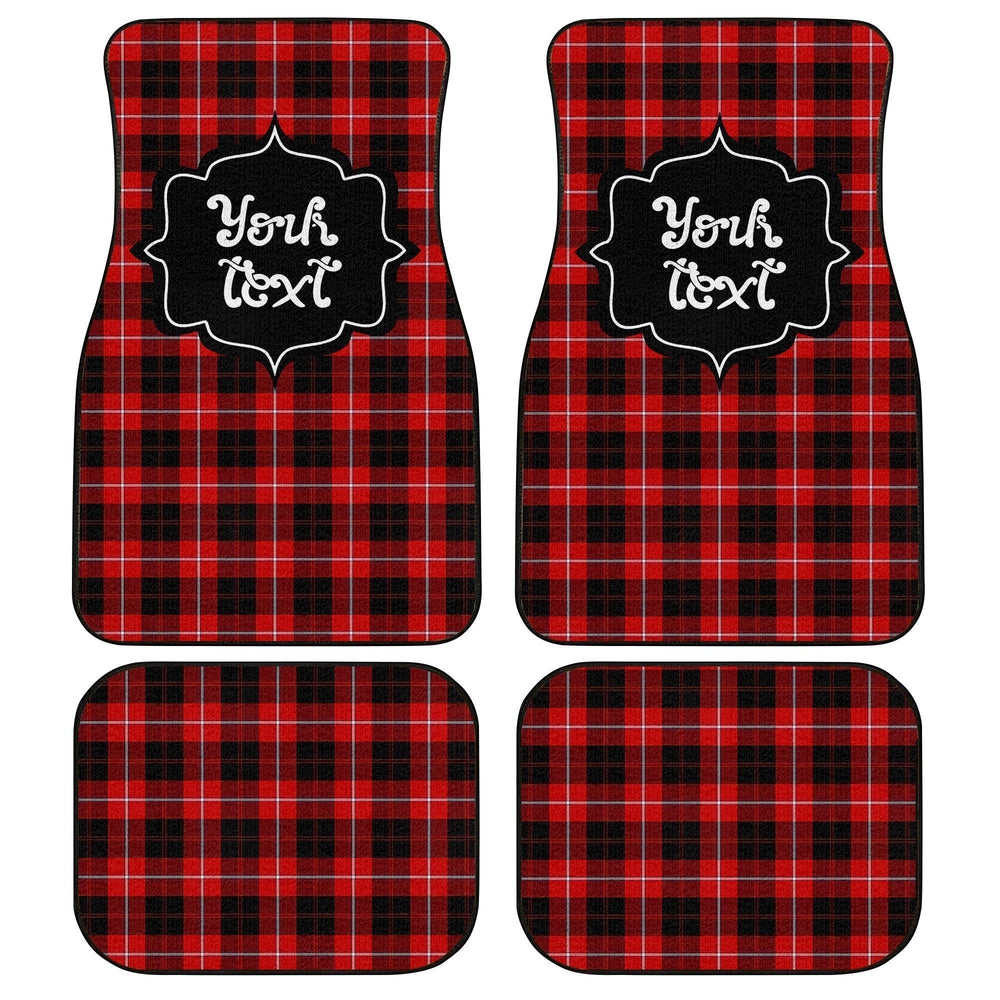 Personalized Cunningham Tartan Car Floor Mats Custom Name Car Accessories Personalized Cunningham Tartan Car Floor Mats Custom Name Car Accessories