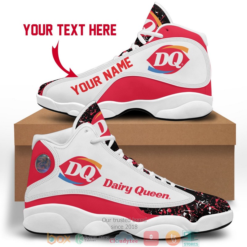 Personalized Dairy Queen Color Plash Air Jordan 13 Sneaker Shoes Personalized Dairy Queen Color Plash Air Jordan 13 Sneaker Shoes