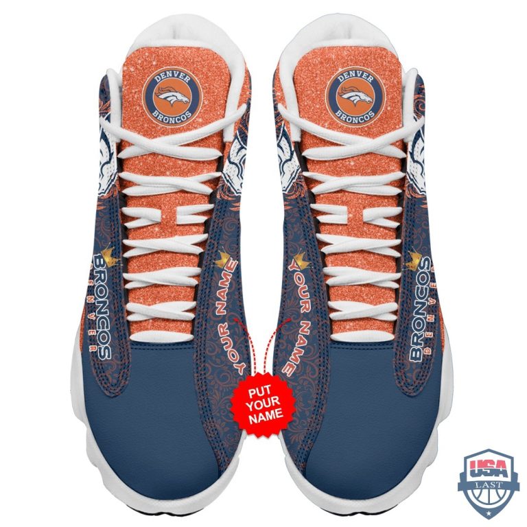 Personalized-Denver-Broncos-Glitter-Air-Jordan-13-Shoes-1