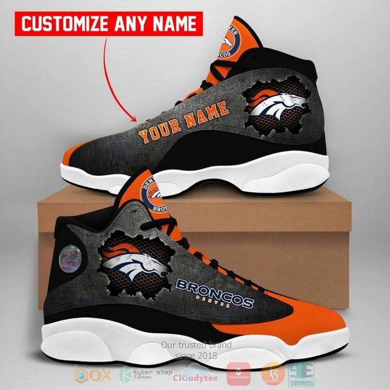 Personalized Denver Broncos Nfl Football Team Custom Air Jordan 13 Shoes Personalized Denver Broncos Nfl Football Team Custom Air Jordan 13 Shoes