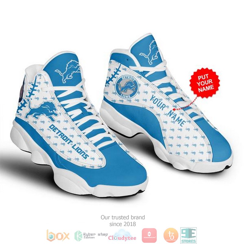 Personalized Detroit Lions Nfl 1 Football Air Jordan 13 Sneaker Shoes Personalized Detroit Lions Nfl 1 Football Air Jordan 13 Sneaker Shoes