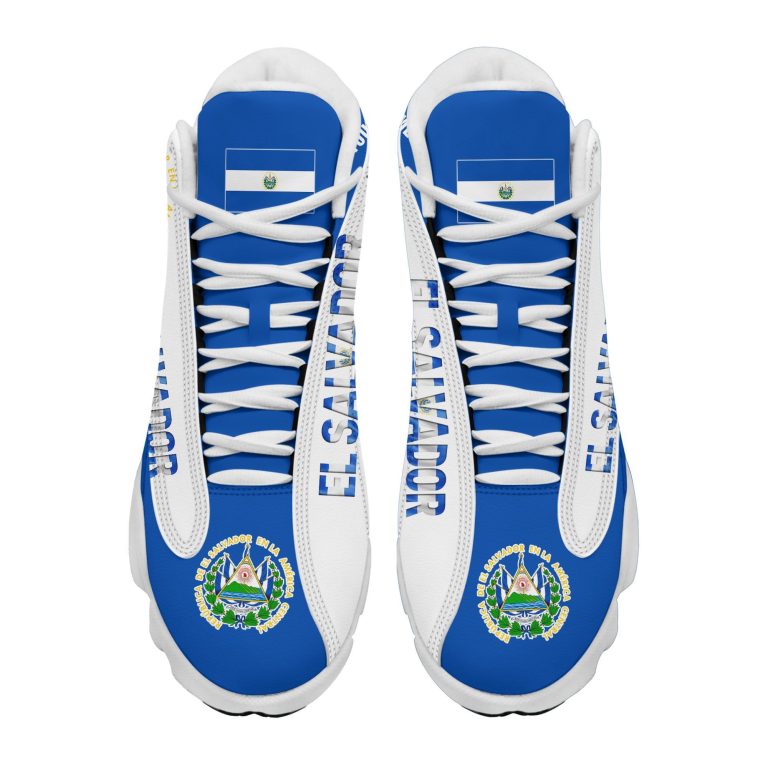 Personalized-El-Salvador-Blue-White-Custom-Air-Jordan-13-Shoes-2