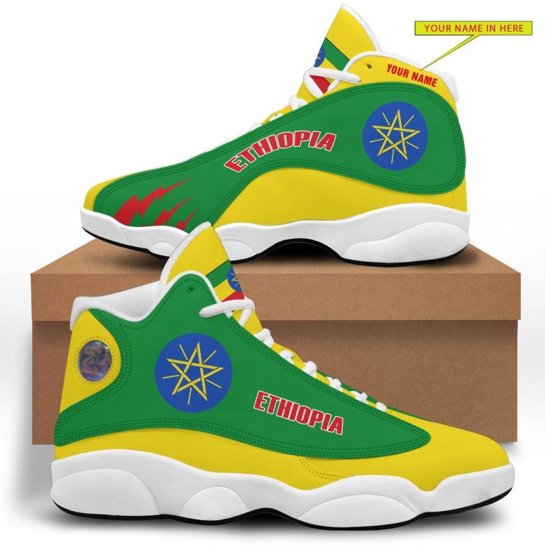 Personalized-Emblem-Of-Ethiopia-Custom-Air-Jordan-13-Shoes-3