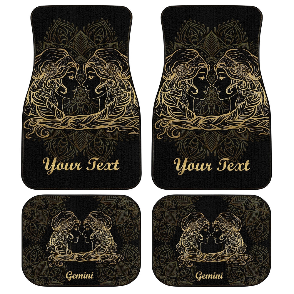 Personalized Gemini Car Floor Mats Custom Zodiac Sign Gemini Car Accessories Gifts Idea Personalized Gemini Car Floor Mats Custom Zodiac Sign Gemini Car Accessories Gifts Idea