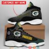 Personalized Green Bay Packers Nfl Big Logo Football Team Air Jordan 13 Sneaker Shoes 2