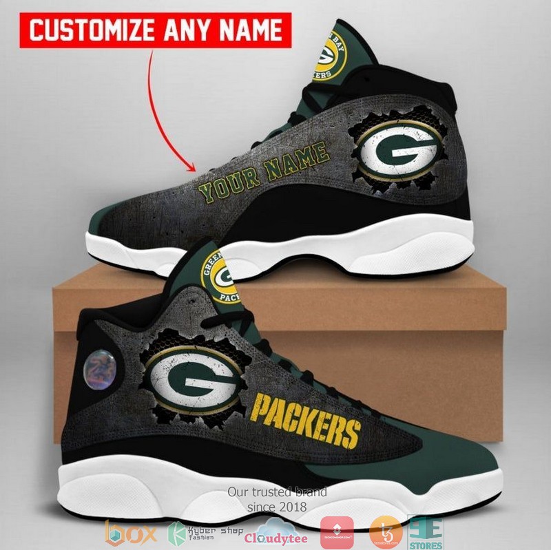 Personalized Green Bay Packers Nfl Big Logo Football Team Air Jordan 13 Sneaker Shoes 2 Personalized Green Bay Packers Nfl Big Logo Football Team Air Jordan 13 Sneaker Shoes 2