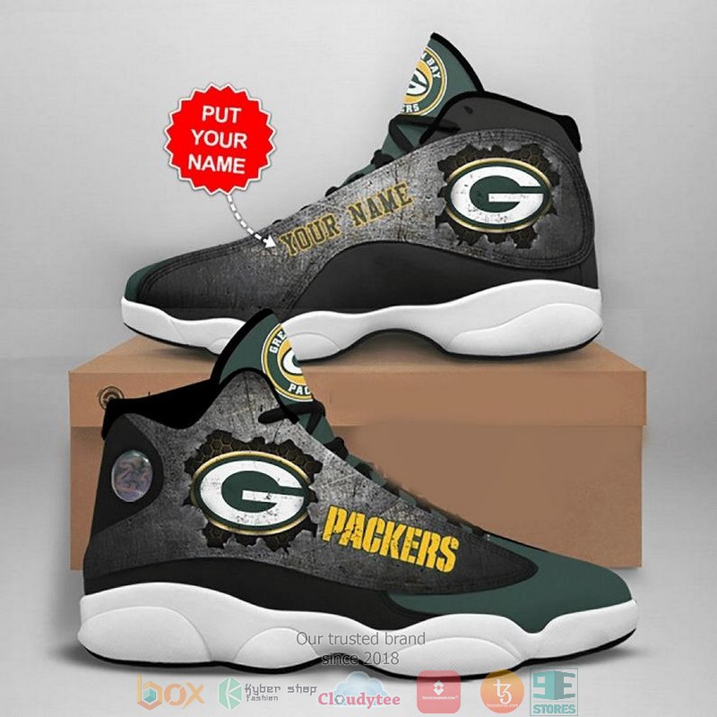 Personalized Green Bay Packers Nfl Big Logo Football Team Air Jordan 13 Sneaker Shoes Personalized Green Bay Packers Nfl Big Logo Football Team Air Jordan 13 Sneaker Shoes