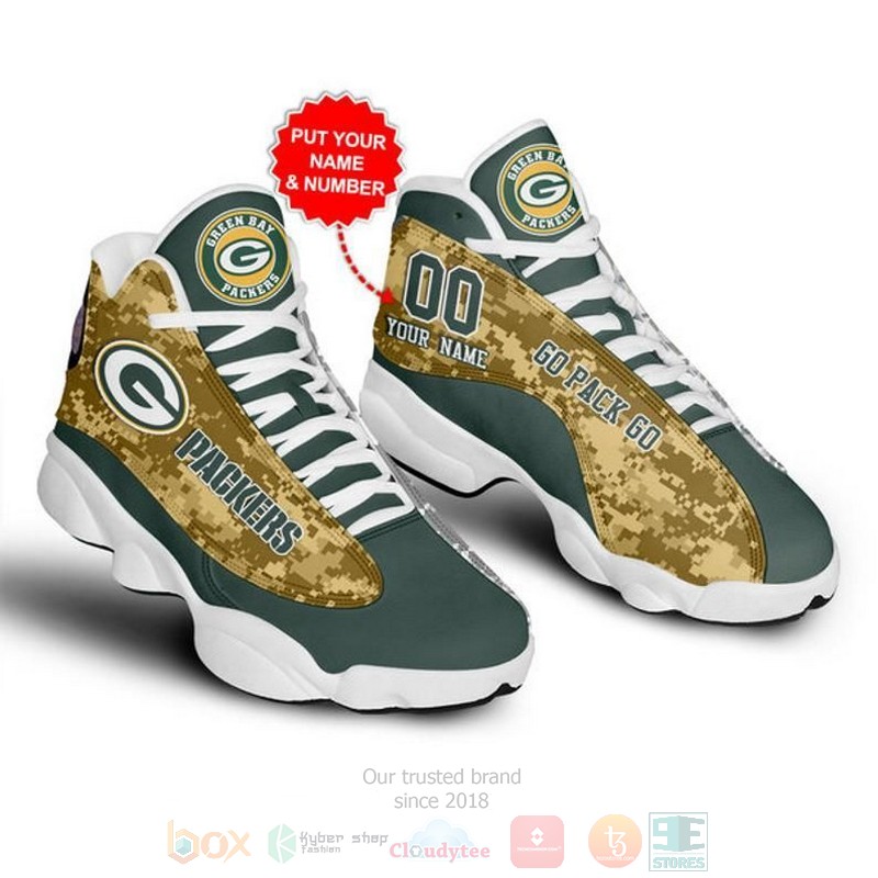 Personalized Green Bay Packerss Nfl Camo Custom Air Jordan 13 Shoes Personalized Green Bay Packerss Nfl Camo Custom Air Jordan 13 Shoes