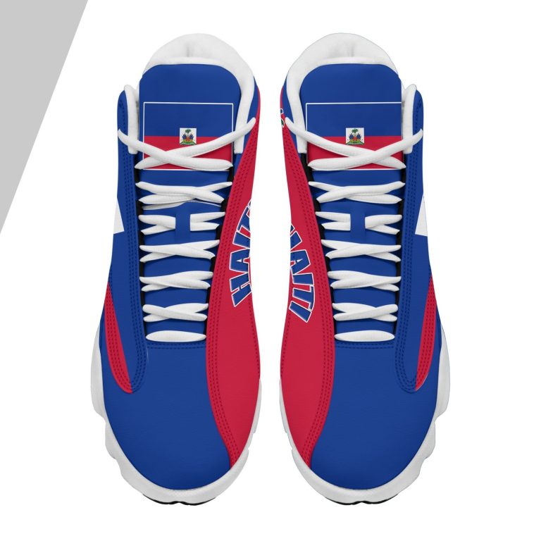 Personalized-Haiti-Blue-Red-Custom-Air-Jordan-13-Shoes-1