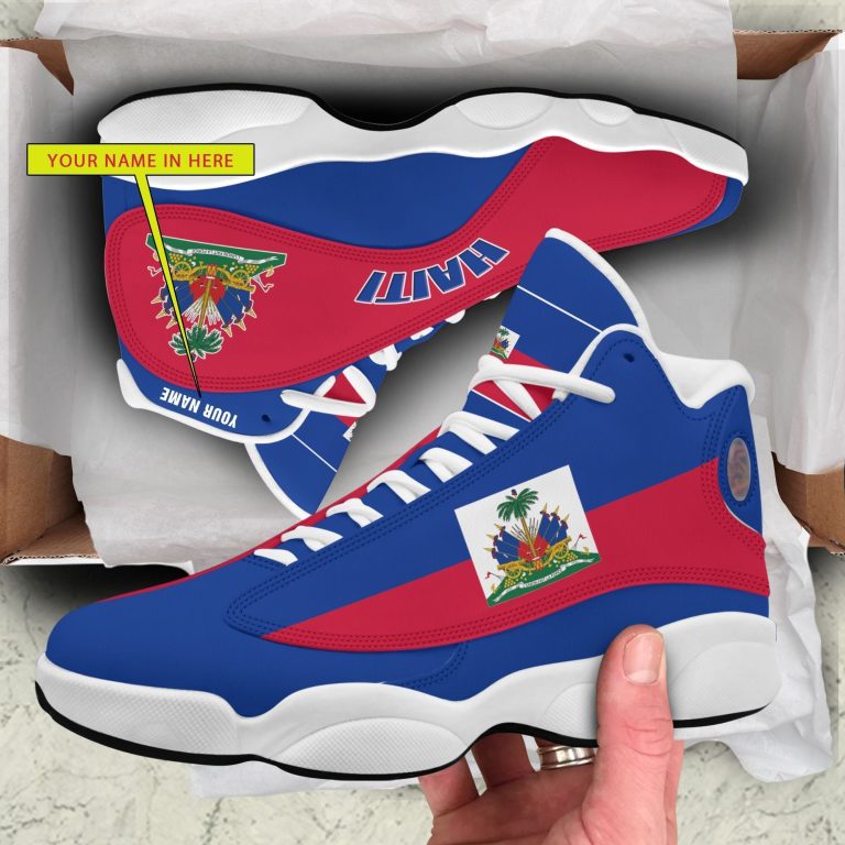 Personalized-Haiti-Blue-Red-Custom-Air-Jordan-13-Shoes-2