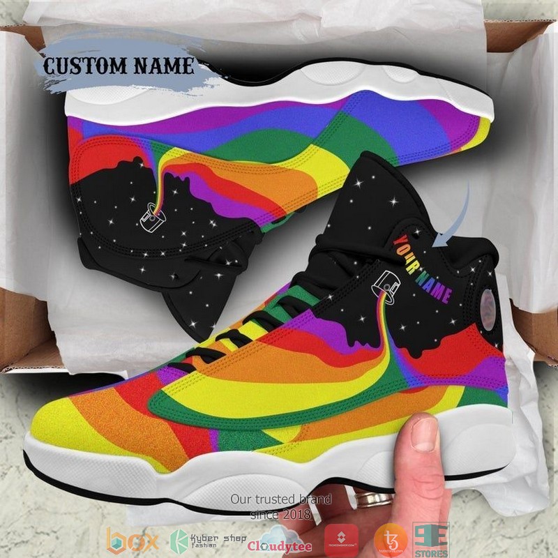 Personalized High Quality Lgbt Air Jordan 13 Sneaker Shoes Personalized High Quality Lgbt Air Jordan 13 Sneaker Shoes