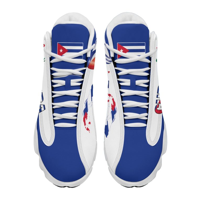 Personalized-I-Love-Cuba-Blue-White-Custom-Air-Jordan-13-Shoes-3