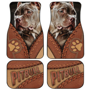 Personalized Image Pitbull Dog Car Floor Mats Custom Photo Dog Car Accessories Gifts Idea