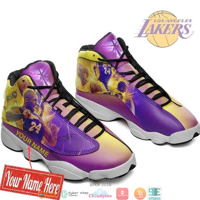 Personalized Kobe Bryant 2Los Angeles Lakers Nba Team Air Jordan 13 Sneaker Shoes Personalized Kobe Bryant 2Los Angeles Lakers Nba Team Air Jordan 13 Sneaker Shoes