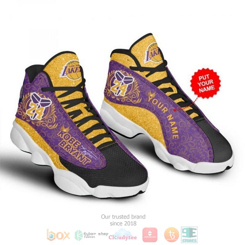 Personalized Kobe Bryant Los Angeles Lakers Custom Air Jordan 13 Shoes Personalized Kobe Bryant Los Angeles Lakers Custom Air Jordan 13 Shoes