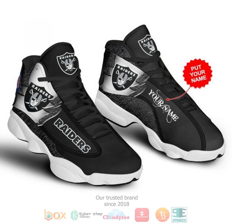 Personalized Las Vegas Raiders Football Nfl 24 Big Logo Air Jordan 13 Sneaker Shoes Personalized Las Vegas Raiders Football Nfl 24 Big Logo Air Jordan 13 Sneaker Shoes
