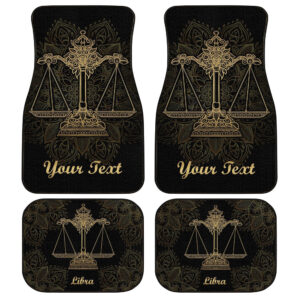 Personalized Libra Car Floor Mats Custom Zodiac Sign Libra Car Accessories Gifts Idea