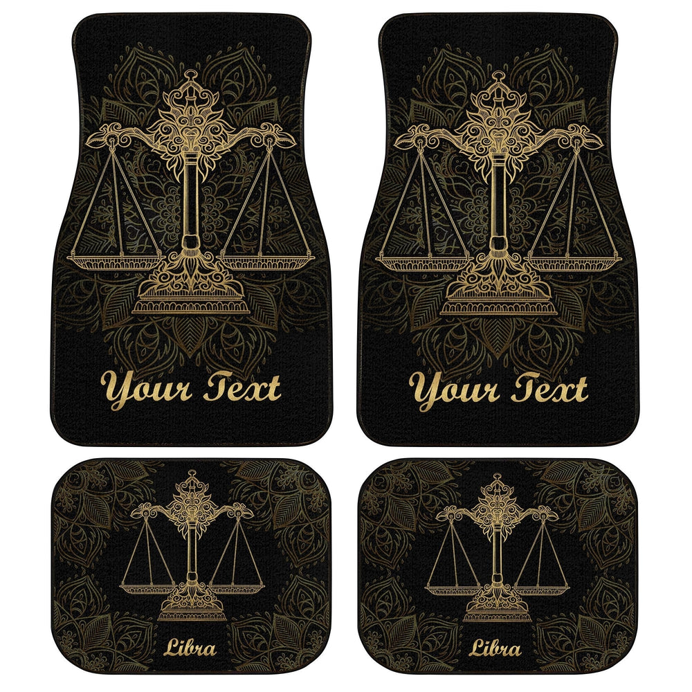 Personalized Libra Car Floor Mats Custom Zodiac Sign Libra Car Accessories Gifts Idea Personalized Libra Car Floor Mats Custom Zodiac Sign Libra Car Accessories Gifts Idea