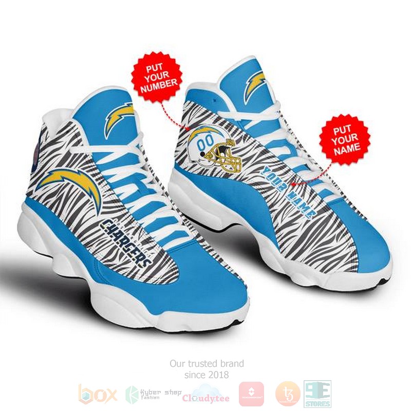 Personalized Los Angeles Chargers Nfl Custom Air Jordan 13 Shoes Personalized Los Angeles Chargers Nfl Custom Air Jordan 13 Shoes