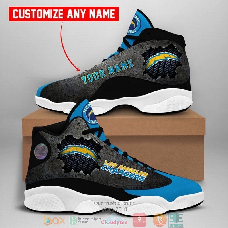 Personalized Los Angeles Chargers Nfl Football Team Air Jordan 13 Sneaker Shoes Personalized Los Angeles Chargers Nfl Football Team Air Jordan 13 Sneaker Shoes