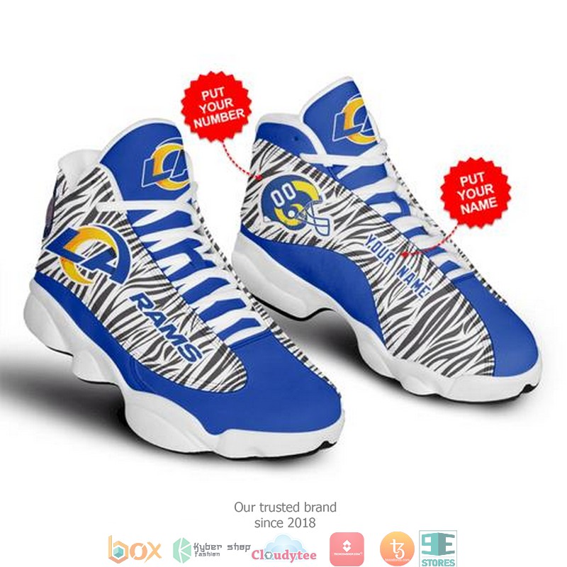 Personalized Los Angeles Rams Nfl Teams Football Big Logo Air Jordan 13 Sneaker Shoes Personalized Los Angeles Rams Nfl Teams Football Big Logo Air Jordan 13 Sneaker Shoes