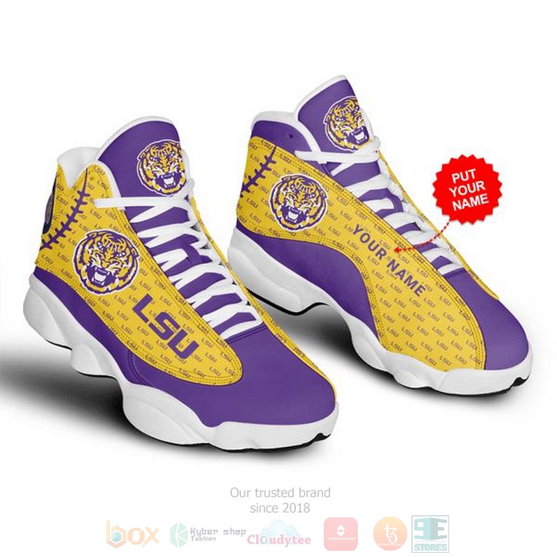 Personalized Lsu Tigers Nfl Custom Air Jordan 13 Shoes Personalized Lsu Tigers Nfl Custom Air Jordan 13 Shoes