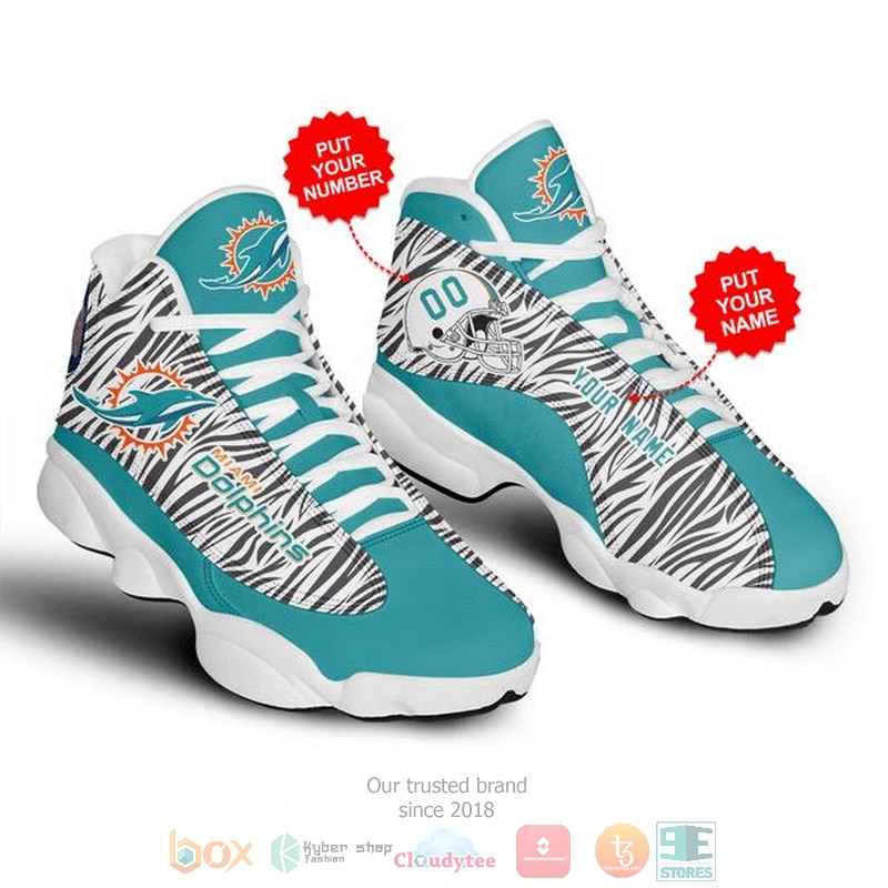 Personalized Miami Dolphins Nfl Custom Air Jordan 13 Shoes 2 Personalized Miami Dolphins Nfl Custom Air Jordan 13 Shoes 2