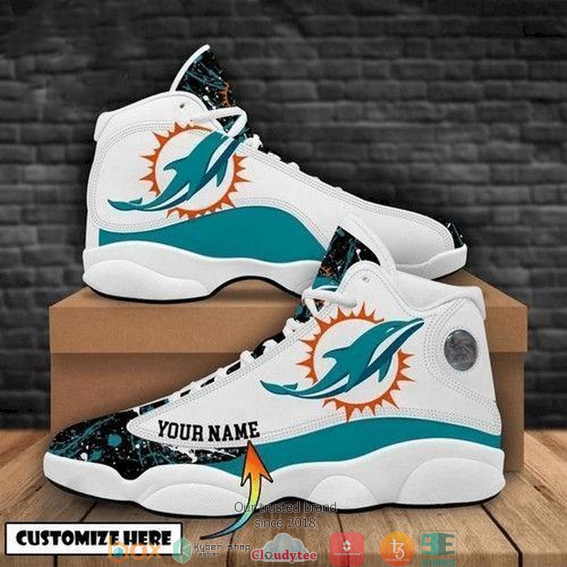 Personalized Miami Dolphins Nfl Football Team Air Jordan 13 Sneaker Shoes Personalized Miami Dolphins Nfl Football Team Air Jordan 13 Sneaker Shoes