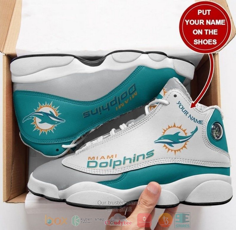 Personalized Miami Dolphins Nfl Football Team Custom Air Jordan 13 Shoes Personalized Miami Dolphins Nfl Football Team Custom Air Jordan 13 Shoes