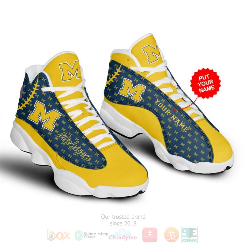Personalized Michigan Wolverines Nfl Custom Air Jordan 13 Shoes Personalized Michigan Wolverines Nfl Custom Air Jordan 13 Shoes