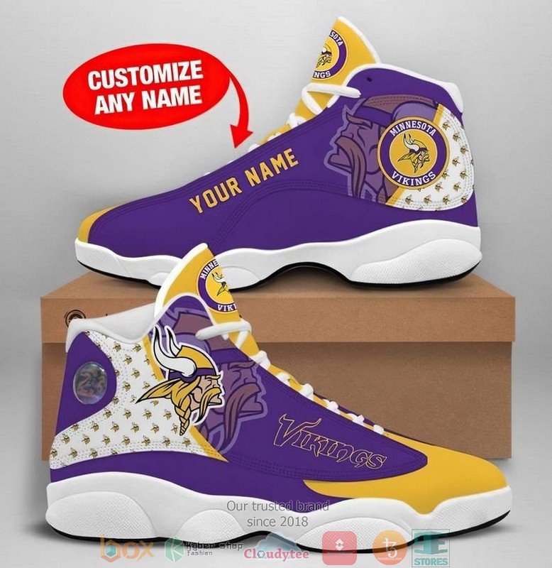 Personalized Minnesota Vikings Football Nfl 8 Air Jordan 13 Sneaker Shoes Personalized Minnesota Vikings Football Nfl 8 Air Jordan 13 Sneaker Shoes