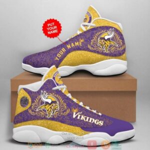 Personalized Minnesota Vikings Nfl Mandala Football Team Custom Air Jordan 13 Shoes