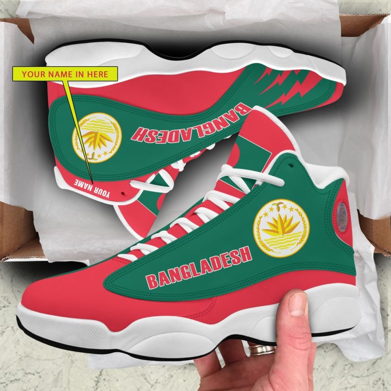 Personalized-National-Emblem-Of-Bangladesh-Custom-Air-Jordan-13-Shoes-1