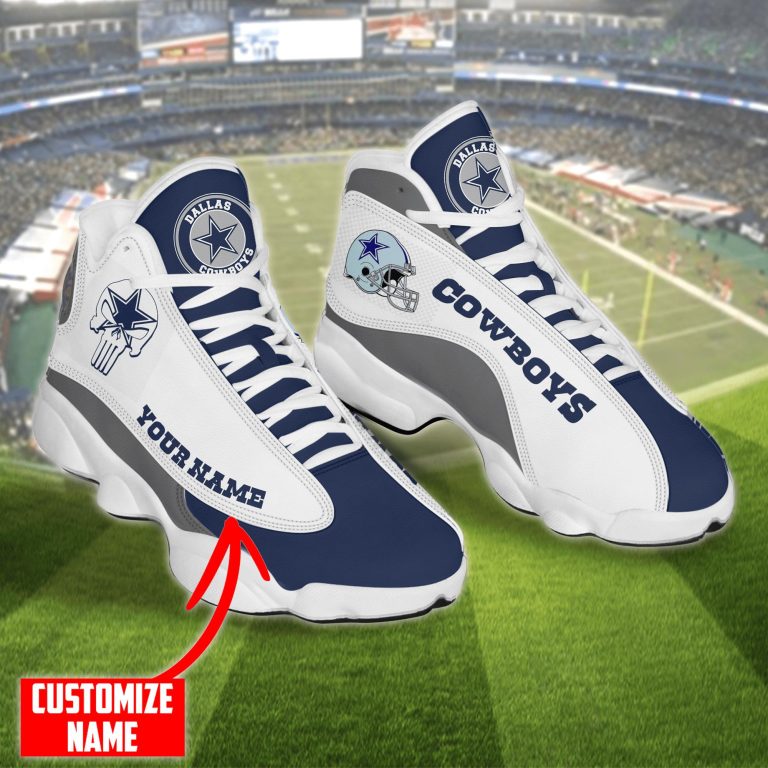Personalized-Nfl-Dallas-Cowboys-Skull-Helmet-Air-Jordan-13-Shoes-1