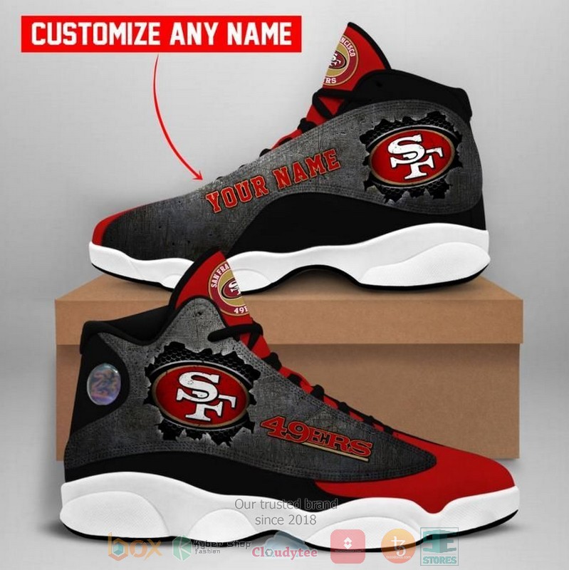Personalized Nfl San Francisco 49Ers Logo Football Team Custom Air Jordan 13 Shoes Personalized Nfl San Francisco 49Ers Logo Football Team Custom Air Jordan 13 Shoes