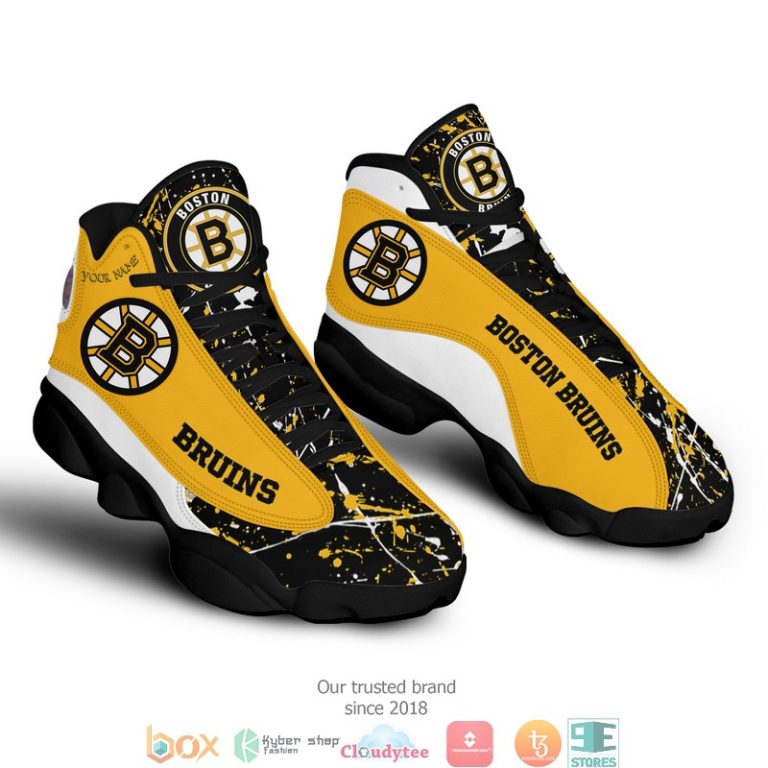 Personalized-Nhl-Boston-Bruins-Air-Jordan-13-Shoes-1